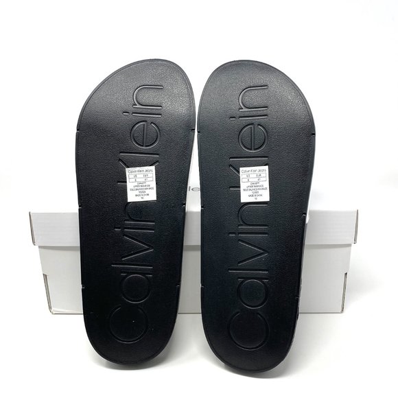 💖MEGA SALE💖Calvin Klein Mavett Monogram Slide Sandal White W - Picture 10 of 13